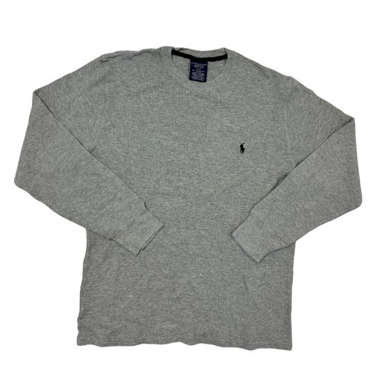 Ralph Lauren Sweater grau mit schwarzen Reiter