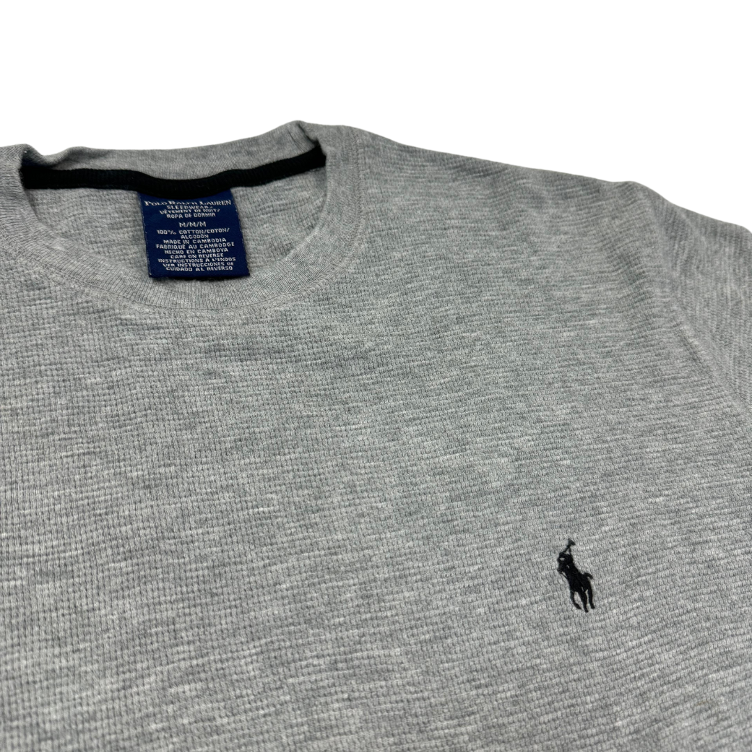 Ralph Lauren Sweater grau mit schwarzen Reiter