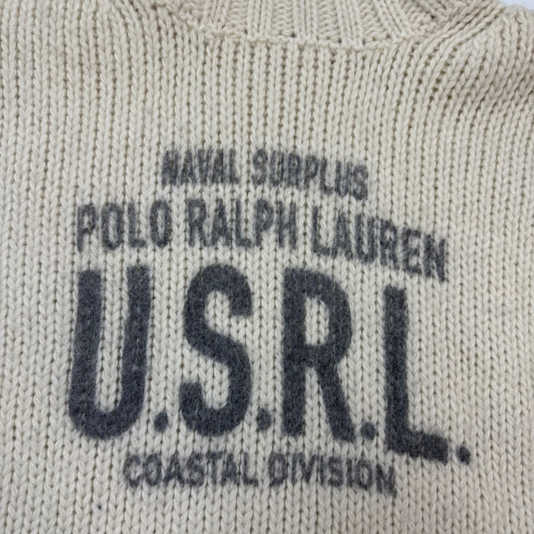 Ralph Lauren Sweater Creme mit Kragen