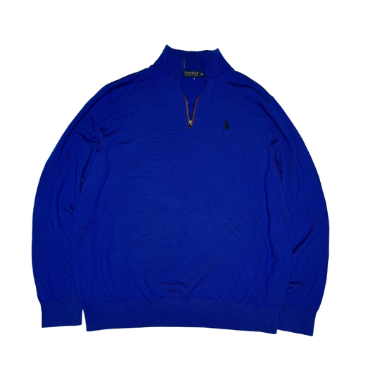 Ralph Lauren halfzip Blau schwarzer Reiter